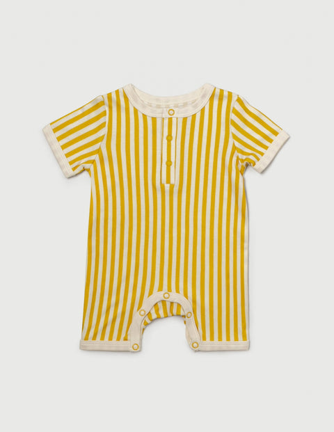 Little Riveria Romper - Mustard Stripe