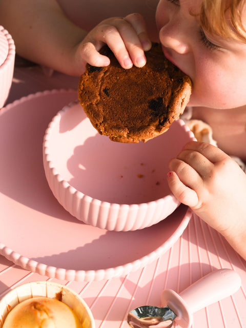 Seashell Silicone Plate With Suction - Pink|Baby Plate-Plate-Bimbocasa