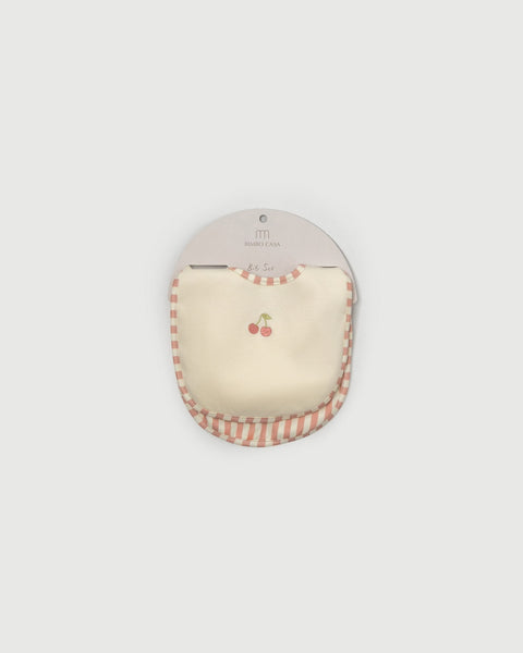 Little Riveria Print Bib - Pink Stripe