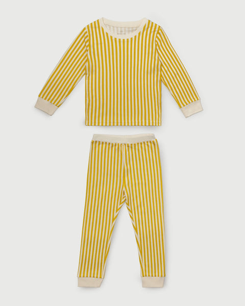 Little Riveria Pyjama Set - Mustard Stripe