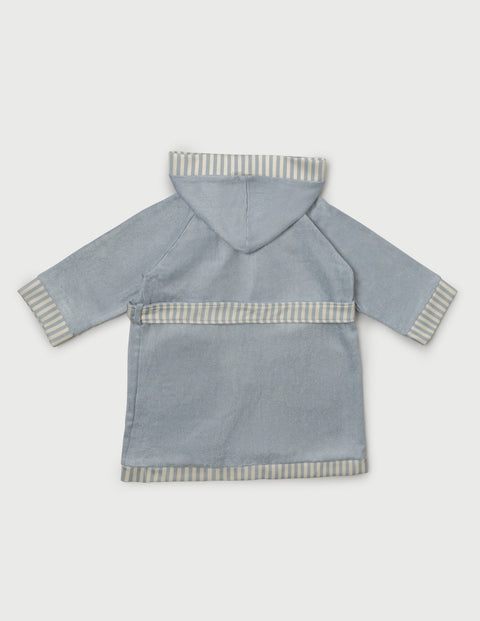 Little Riveria Bamboo Organic Cotton Bathrobe - Blue Stripe