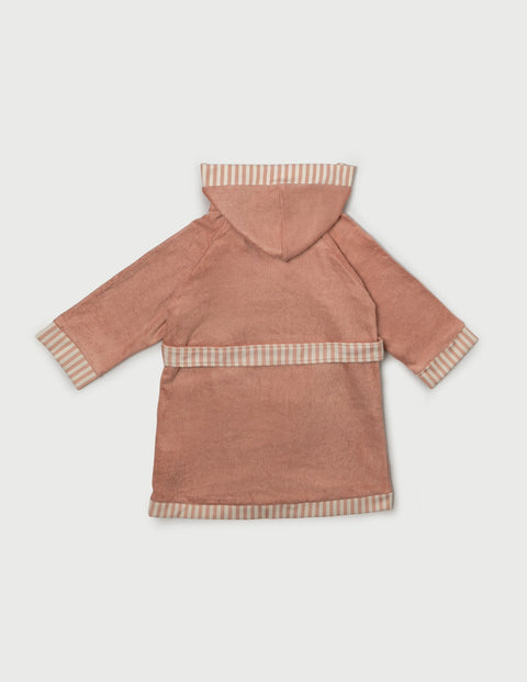 Little Riveria Bamboo Organic Cotton Bathrobe - Pink Stripe