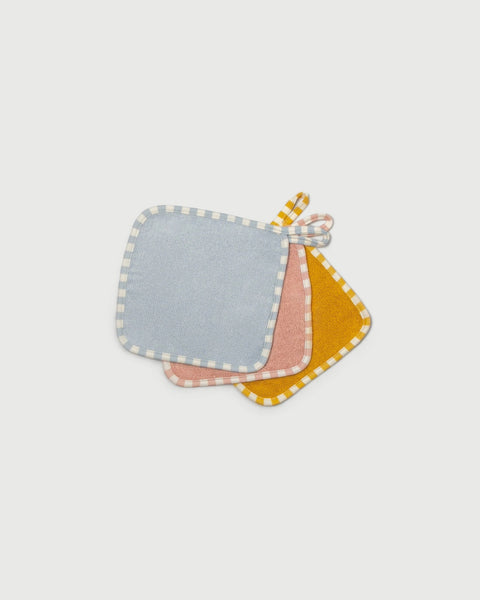 Little Riveria Face Towel - Mustard Stripe