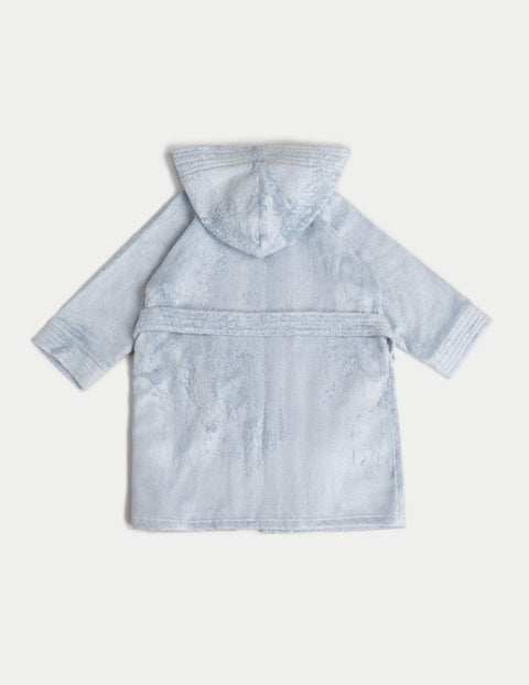 Bamboo Organic Cotton Bathrobe - Seashell Blue