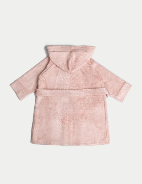 Bamboo Organic Cotton Bathrobe - Seashell Pink