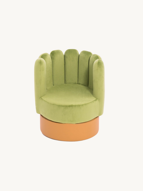 Tulip Armchair - Green|Kids Armchair-Bimbocasa