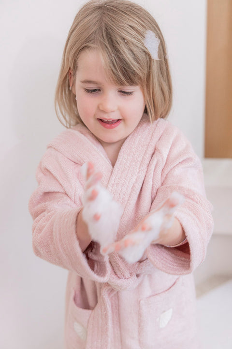 Bamboo Organic Cotton Bathrobe - Seashell Pink
