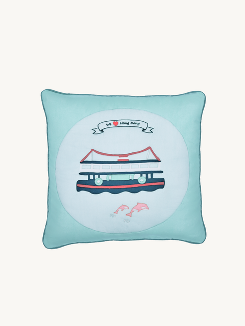 Ferry - Cotton Cushion Cover - We Love Hong Kong|Kids Cushion-Bimbocasa