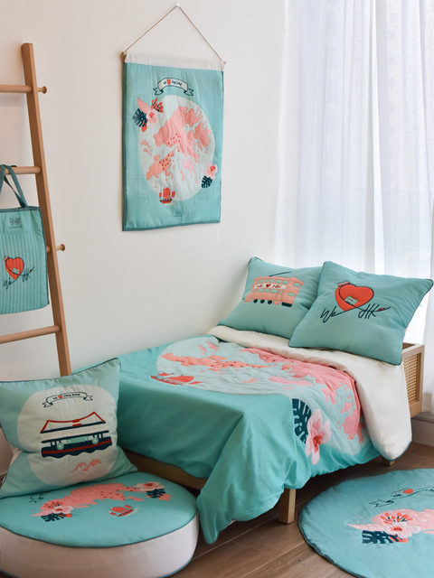 Ferry - Cotton Cushion Cover - We Love Hong Kong|Kids Cushion-Bimbocasa