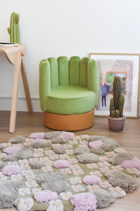 Tulip Armchair - Green|Kids Armchair-Bimbocasa