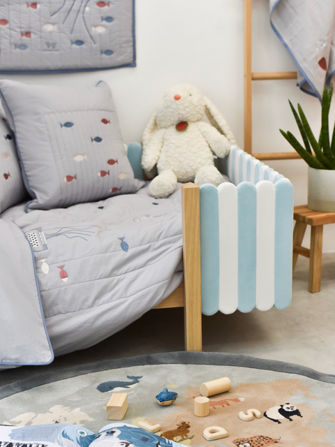 Cotton Quilted Duvet Cover and Pillow case - Fish Dance|For Kids-Bimbocasa