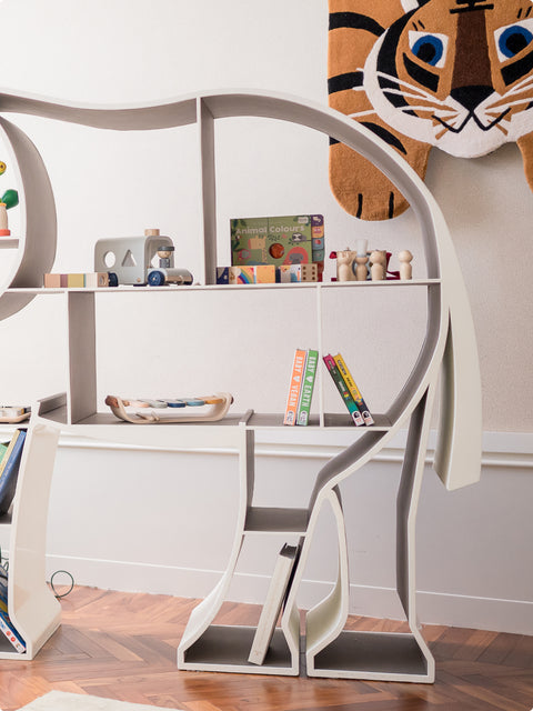 Elephant Library|Kids Bookshelf-Bimbocasa