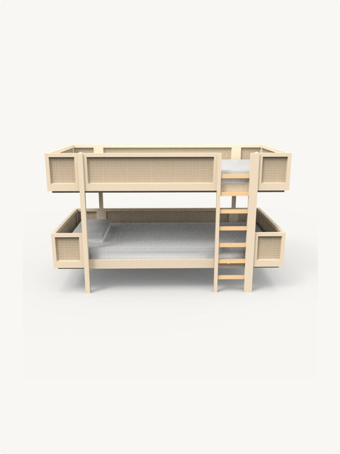 Bruco - Rattan Single Narrow Bed|Kids Bed-Bimbocasa