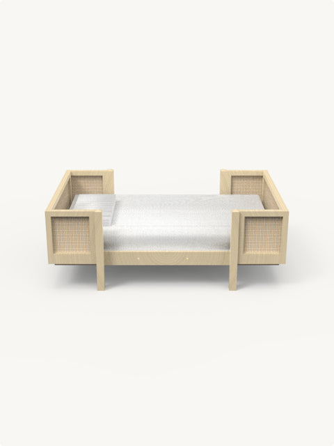 Bruco - Rattan Toddler Bed-Bimbocasa