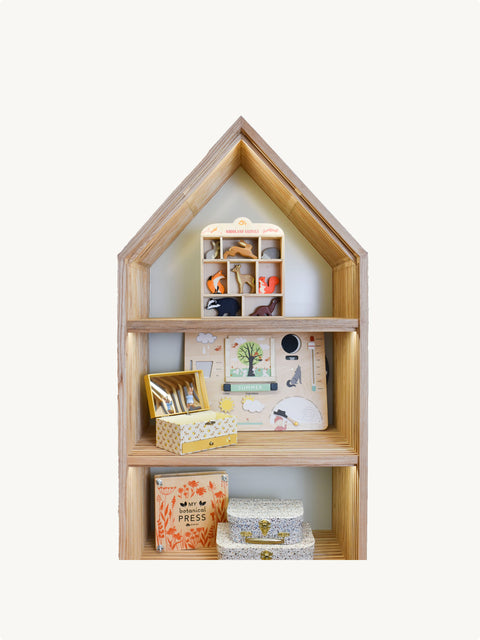 Wooden Niche Library|Kids Bookshelf-Bimbocasa