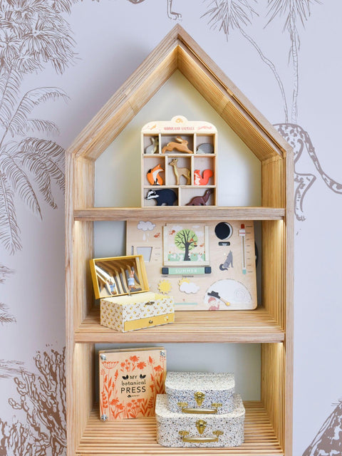 Wooden Niche Library|Kids Bookshelf-Bimbocasa