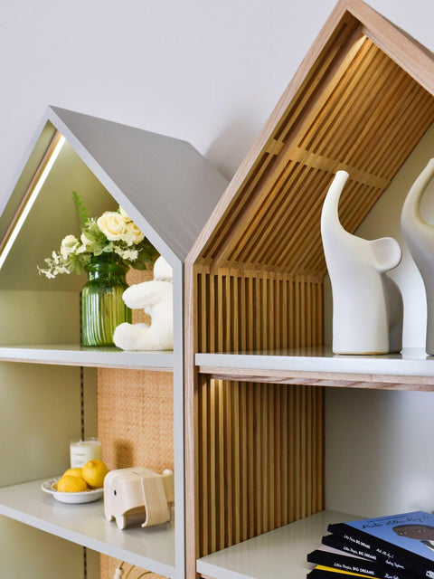 Wooden Niche Library|Kids Bookshelf-Bimbocasa