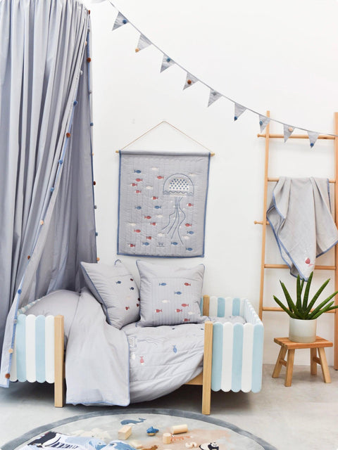 Canopy - Fish Dance|Kids Bed Conopy-Bimbocasa
