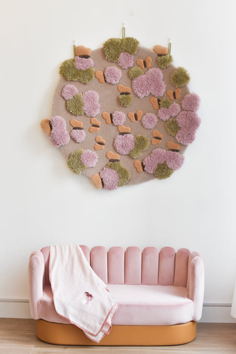 Tondo Butterfly Rug|Children's Animal Rug-Bimbocasa