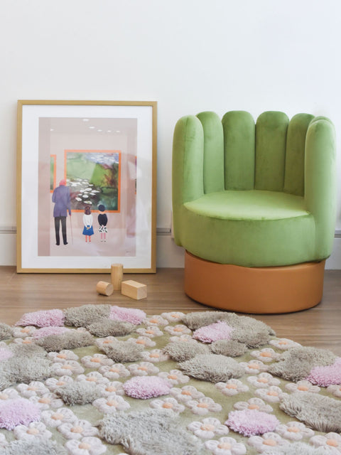 Tondo Flower Rug|Children's Rug-Bimbocasa