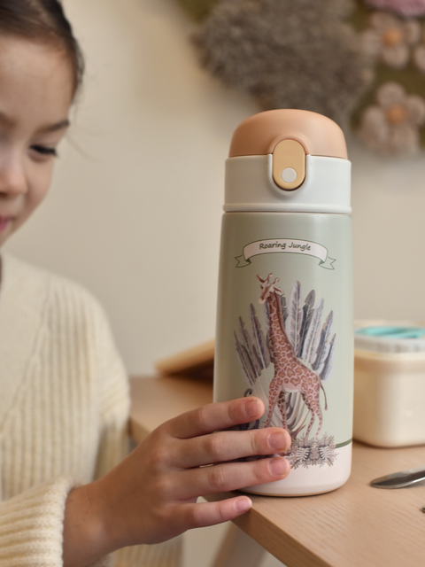 Roaring Jungle Thermal Water Bottle|For Baby and Kids-Water Bottle-Bimbocasa