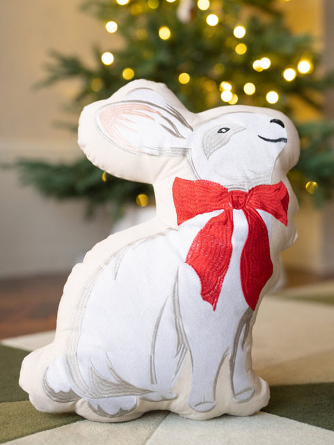 Christmas Shaped Cushion - Bunny