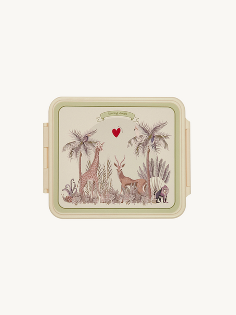 Roaring Jungle Lunch Box with Thermal Food Jar|Kids Lunch Box-Bimbocasa
