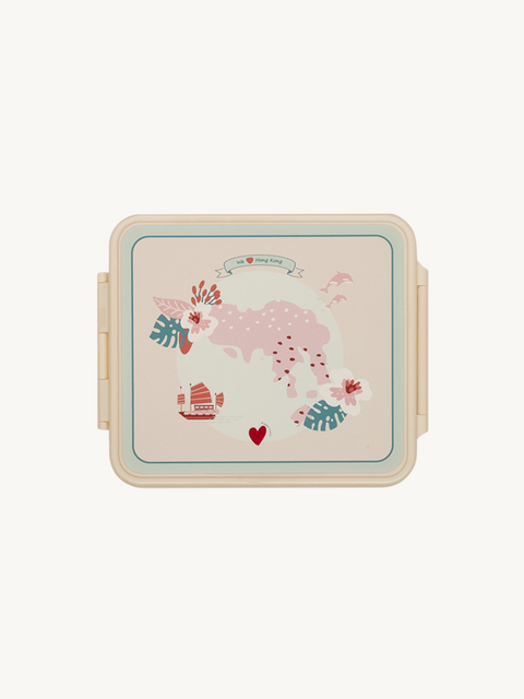 We Love Hong Kong Lunch Box with Thermal Food Jar|Kids Lunch Box-Bimbocasa