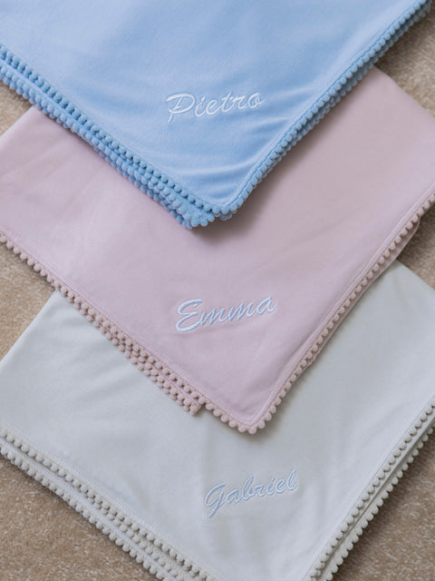 竹纖維有機棉襁褓毯 - 海貝粉紅色(可訂製)