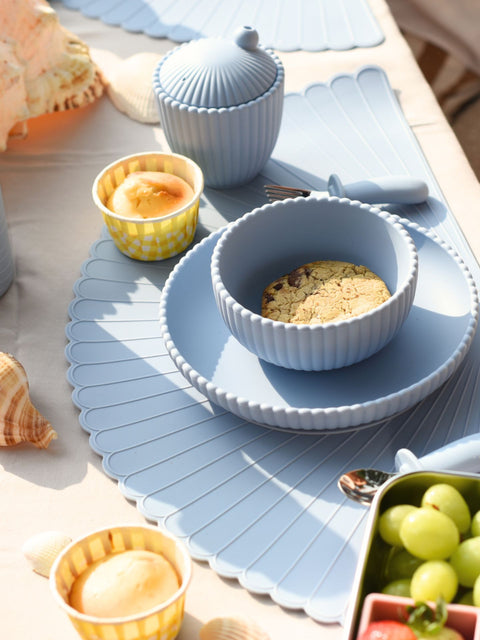 Sea Shell Silicone Placemat - Blue｜Kids Placemat
