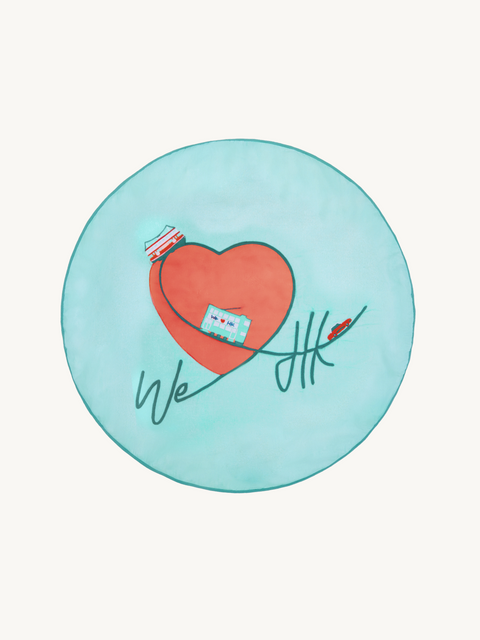 Heart Round Floor Cushion - We Love Hong Kong｜Kids Cushion