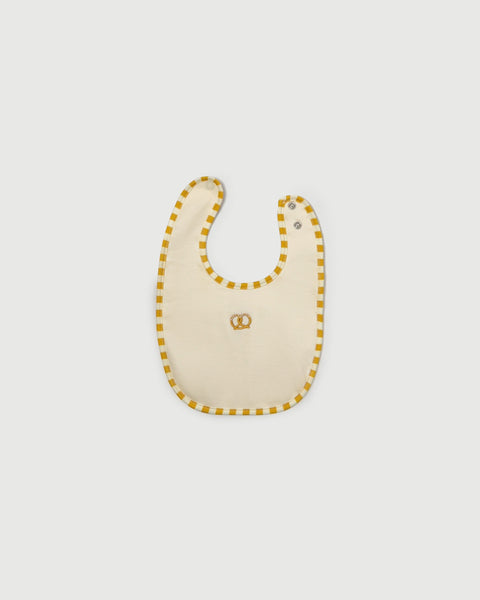 Little Riveria Print Bib - Mustard Stripe