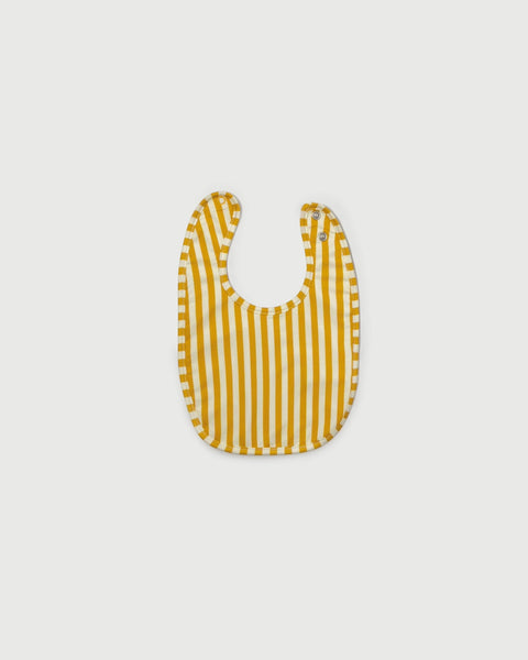 Little Riveria Print Bib - Mustard Stripe