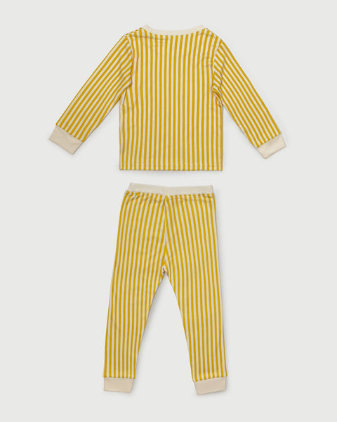 Little Riveria Pyjama Set - Mustard Stripe
