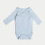 新生兒連身衣長袖貝殼藍
