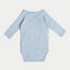 新生兒連身衣長袖貝殼藍