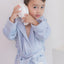 Bamboo Organic Cotton Bathrobe - Seashell Blue
