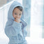 Bamboo Organic Cotton Bathrobe - Seashell Blue