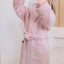 Bamboo Organic Cotton Bathrobe - Seashell Pink