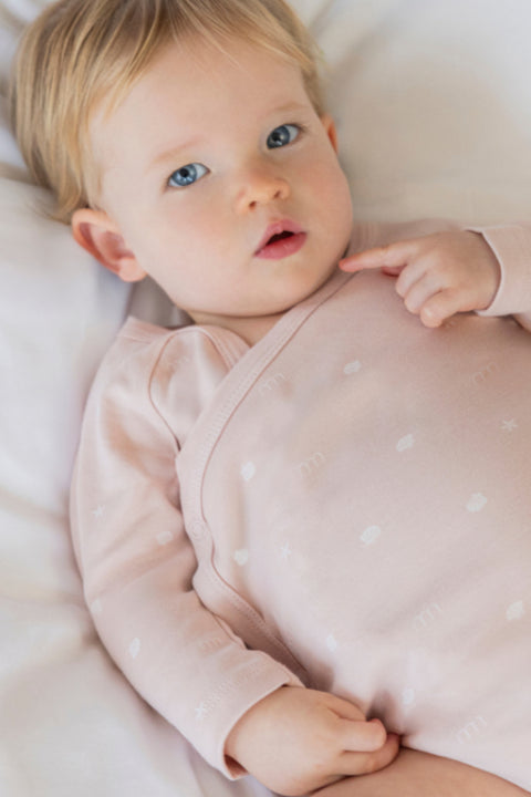 Newborn Onesie LS Seashell Pink