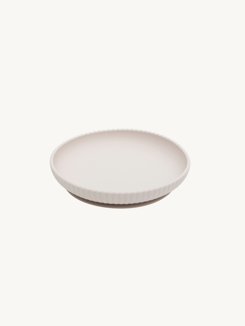 Seashell Silicone Plate With Suction - Sand｜Baby Plate