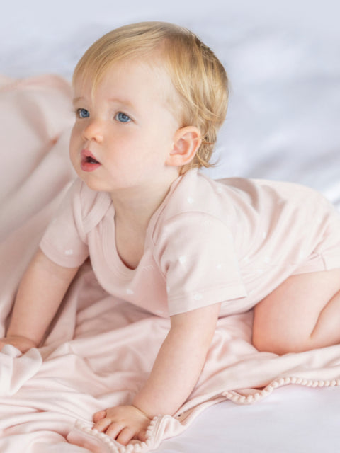 Basic Onesie SS Seashell Pink