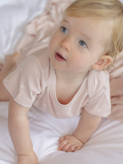 Basic Onesie SS Seashell Pink