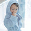 Bamboo Organic Cotton Bathrobe - Seashell Blue