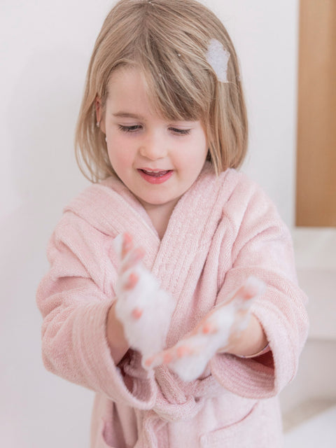 Bamboo Organic Cotton Bathrobe - Seashell Pink