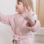 Bamboo Organic Cotton Bathrobe - Seashell Pink