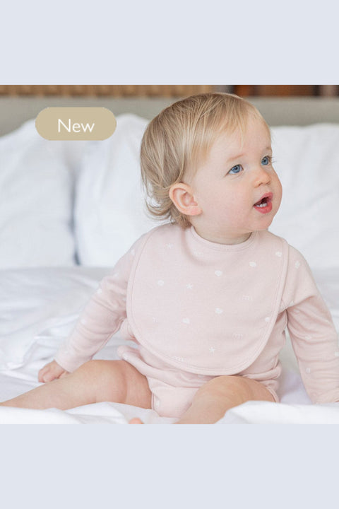 Bib Set x 3 Seashell Pink