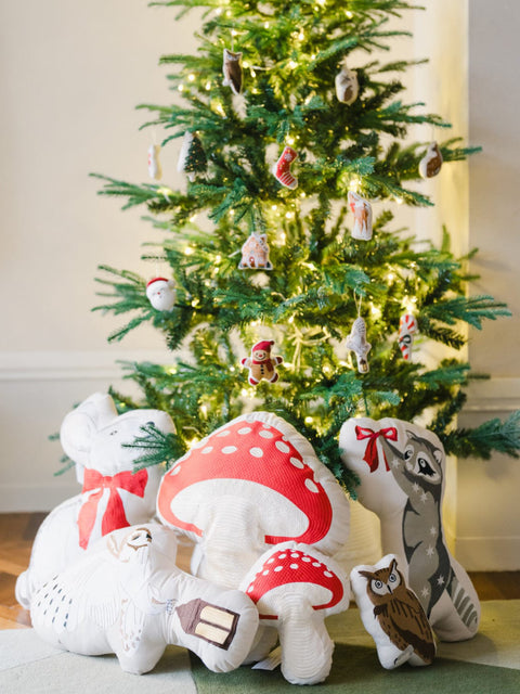 Christmas Shaped Cushion - Big Mushroom