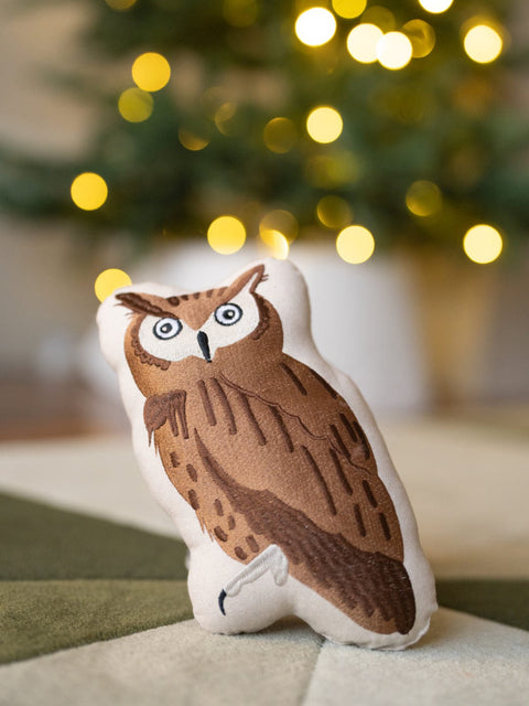 Christmas Shaped Cushion - Owl