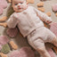 Organic Cotton Baby Knit Set Cardigan & Short - Pink